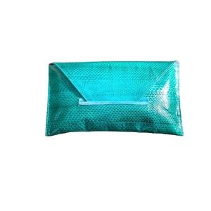 Beirn Snakeskin Python Envelope Clutch
